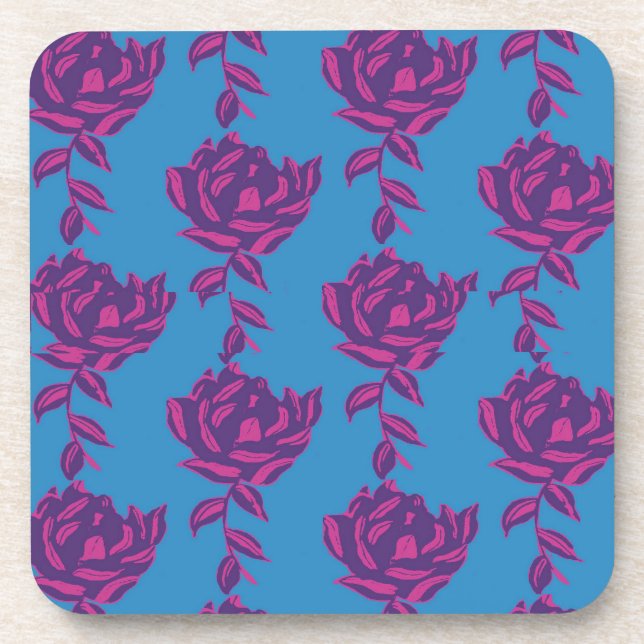 Plain Floral Coaster (Front)