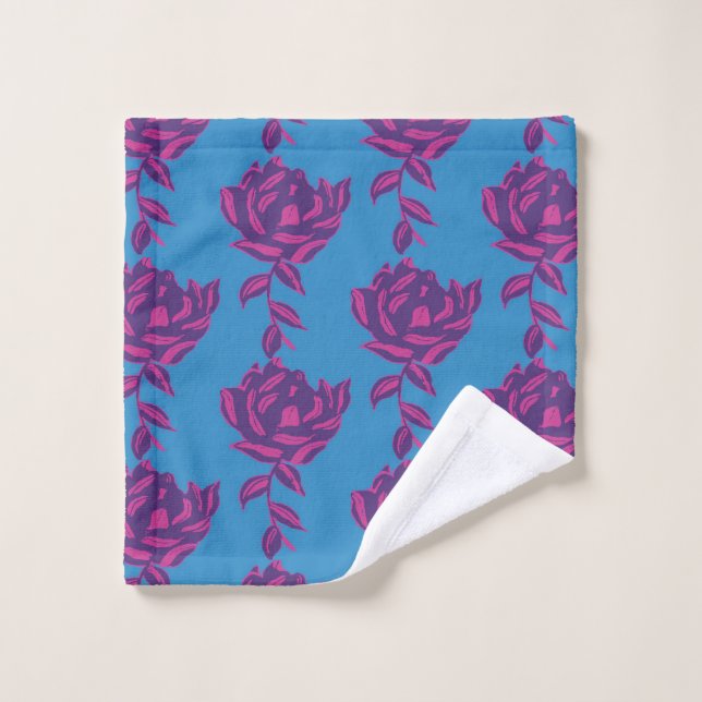 Plain Floral Wash Cloth (Wash Cloth)