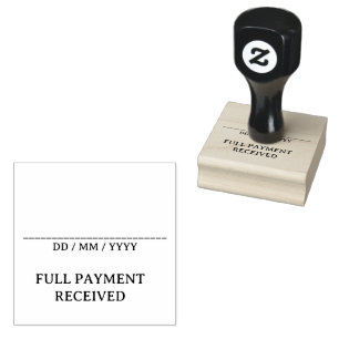 Plain "FULL PAYMENT RECEIVED" Rubber Stamp