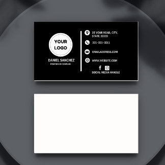 Plain Generic Modern Minimalist Add your Logo  Business Card
