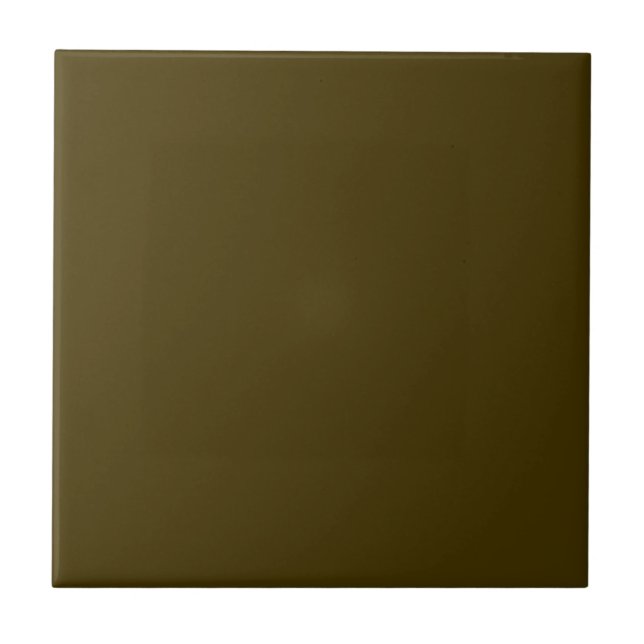 Plain Green Brown Solid Color Tile (Front)