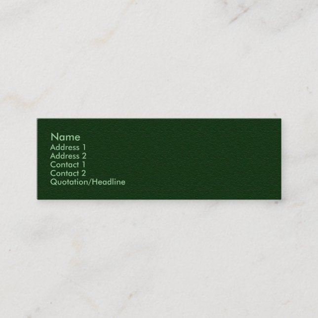 Plain Green Sandstone Profile Card (Front)