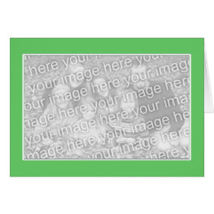 Plain Green with White Border for Photo Card