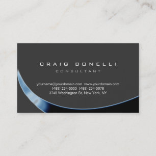 Plain Grey Black Blue Spiral Pattern Business Card