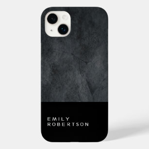 Plain Grey Black Trendy Modern Minimalist Case-Mate iPhone 14 Plus Case