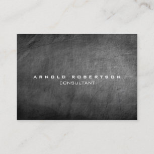Plain Grey Chalkboard Professional Business Card
