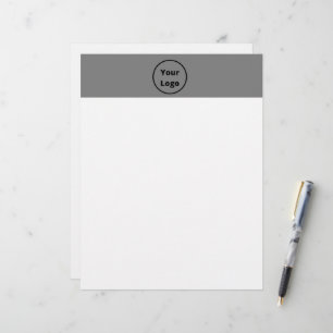 Plain grey custom letterhead