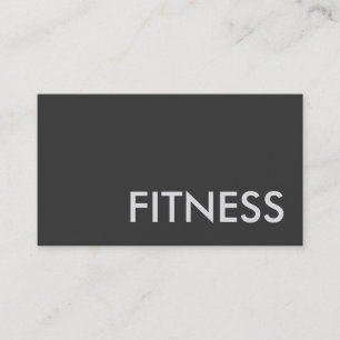 Plain Grey Fitness Modern Trainer Business Card