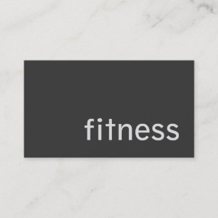 Plain Grey Fitness Personal Trainer Business Card
