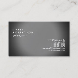 Plain Grey Modern Creative Business Card