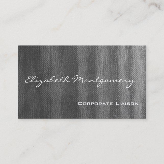 Plain Grey Modern Professional Business Cards (Front)