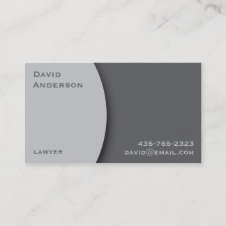 Plain Grey Professional Business Card