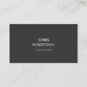 Plain Grey Stylish Attractive Business Card