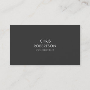 Plain Grey Trendy Attractive Business Card