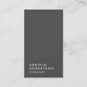 Plain Grey Trendy Consultant Business Card