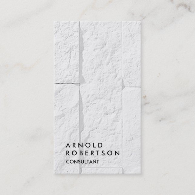 Plain Grey Wall Modern Consultant Business Card (Front)