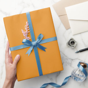 Plain Harvest Glow Orange Colour Shade Tone Wrapping Paper