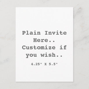 Plain Invite.. Invitation