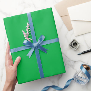 Plain Kelly Green Colour Shade Tone Wrapping Paper