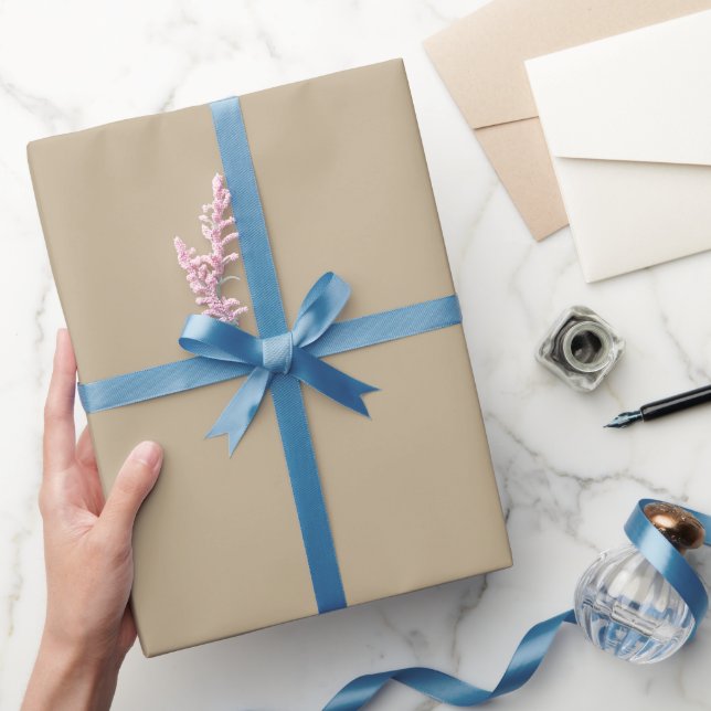 Plain Khaki Tan Colour Shade Tone Wrapping Paper (Gifting)