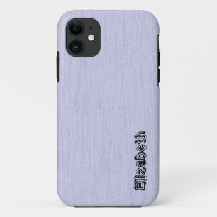 Plain Lavender Mist with Wood Grain Monogram Case-Mate iPhone Case