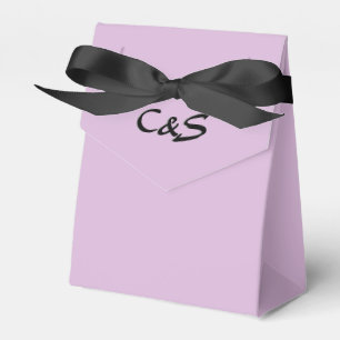 Plain Lavender Monogrammed Favour Boxes