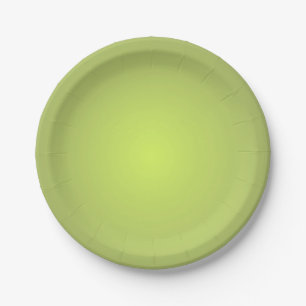 Plain Lemon Lime Paper Plate