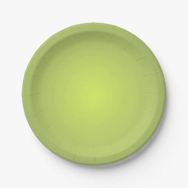 Plain Lemon Lime Paper Plate (Front)