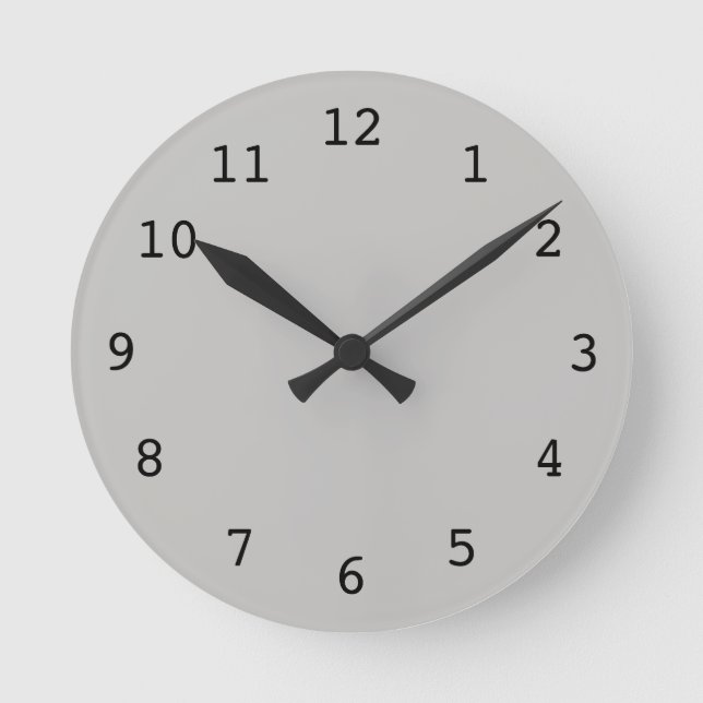 Plain light grey clock (Front)