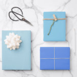 Plain Light Sky Flower Blue Shades 3 Tones Wrapping Paper Sheet<br><div class="desc">Dive into the essence of sophistication with our Plain Light Sky Flower Blue Shades Wrapping Paper. This trio of Light Blue, Sky Blue, and Corn Flower Blue hues creates a harmonious blend that speaks volumes. Elevate your gift presentations, making each moment memorable. Unveil the art of giving with a touch...</div>