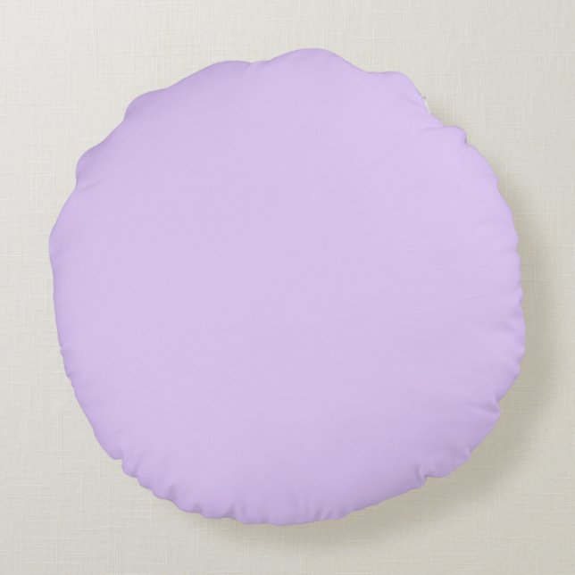 Plain Lilac Background Round Cushion (Back)