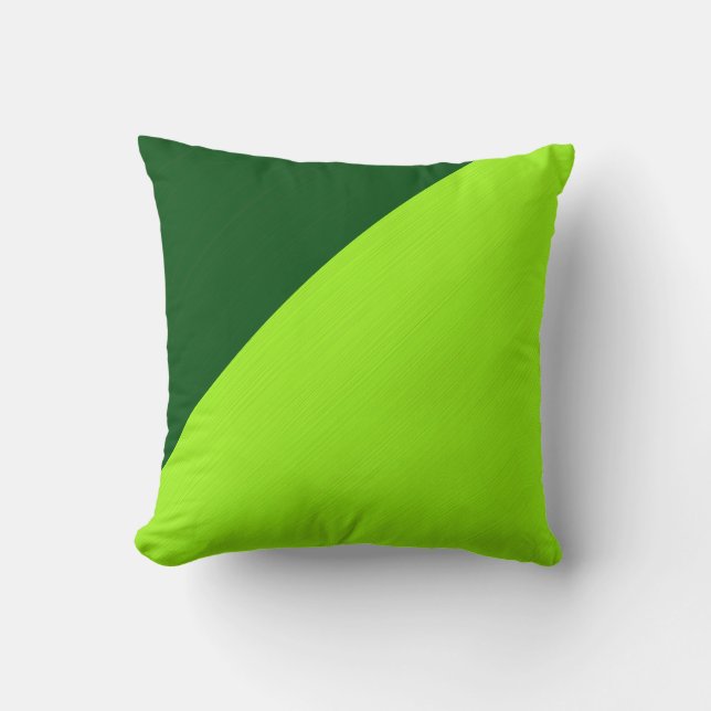 Plain Lime and green background Cushion (Front)