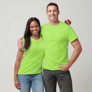 Plain Lime Green Mens Basic T-shirt