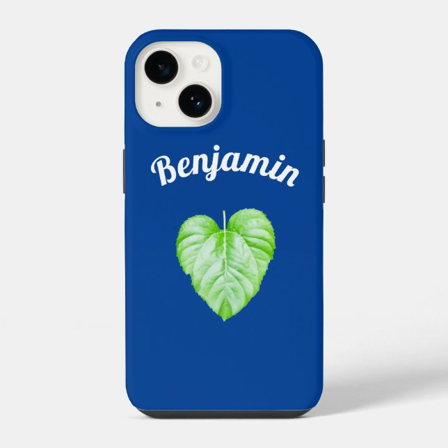 Plain lovely leaflet   iPhone case (Back)