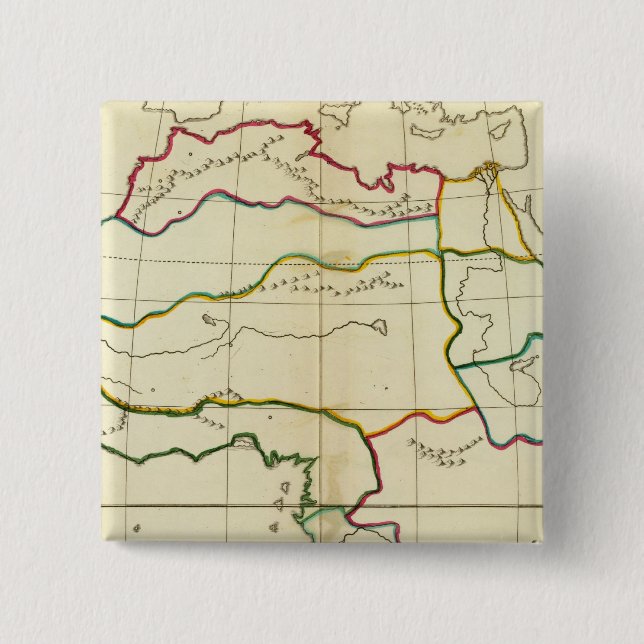 Plain map Africa 15 Cm Square Badge (Front)