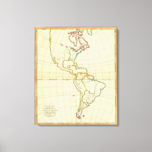 Plain map America Canvas Print