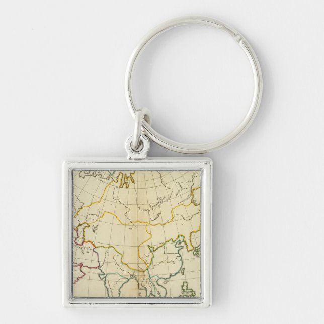 Plain map Asia Key Ring (Front)