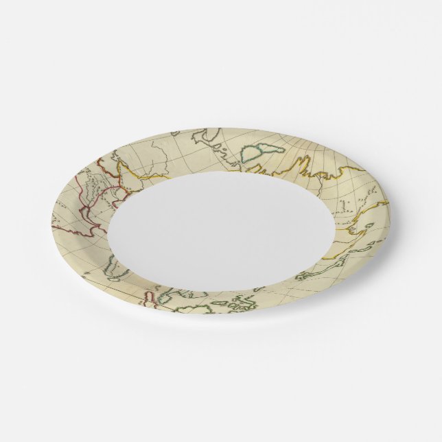 Plain map Asia Paper Plate (Angled)