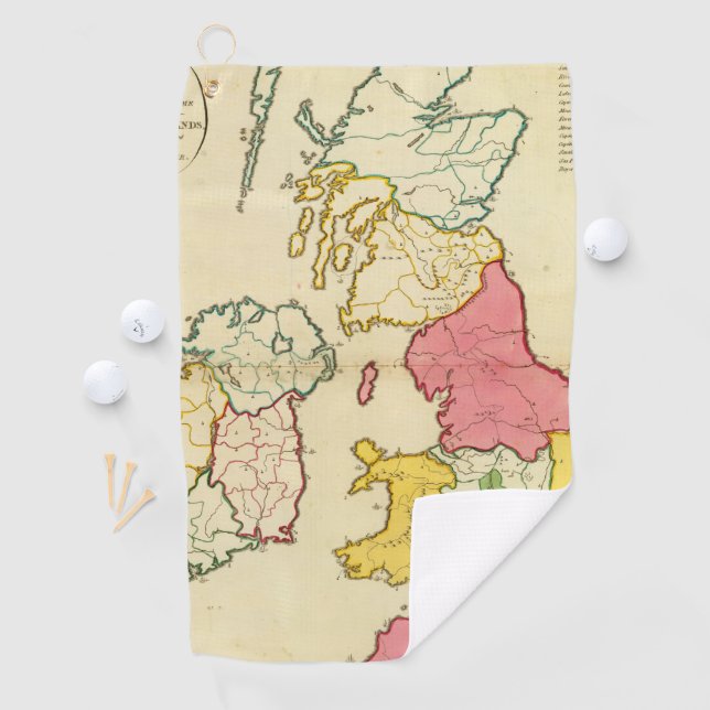 Plain map British Islands Golf Towel (InSitu)