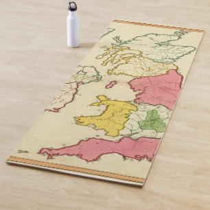 Plain map British Islands Yoga Mat