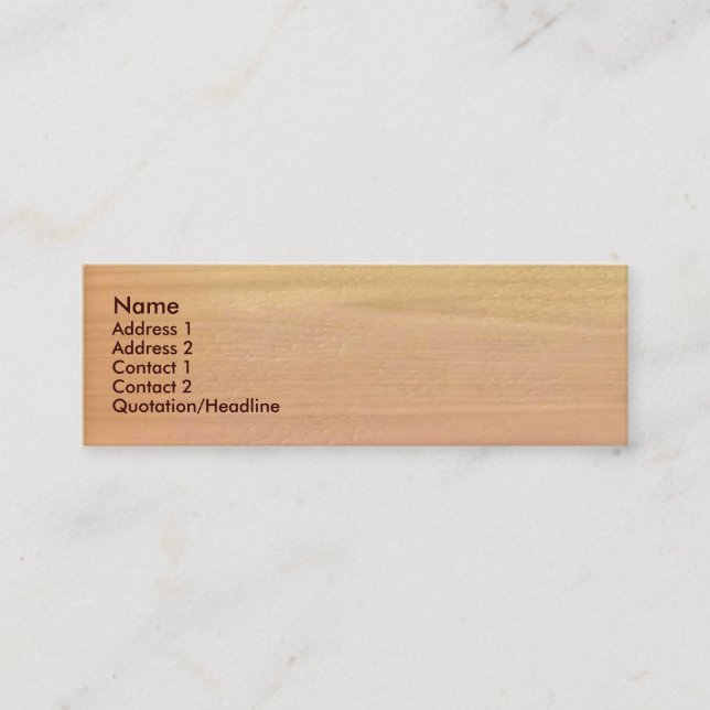 Plain Maple Wood Business Card (Front)