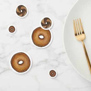 Plain Marble Rye Cinnamon Raisin Bagel Breakfast Confetti