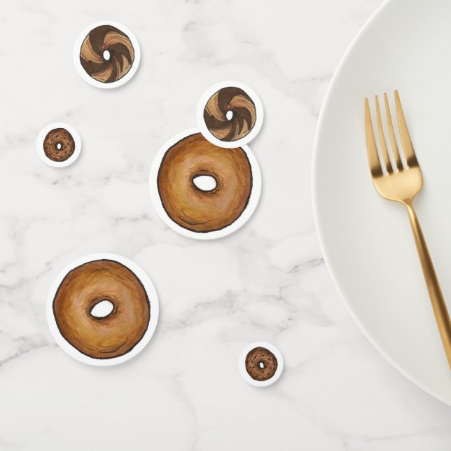 Plain Marble Rye Cinnamon Raisin Bagel Breakfast Confetti (Group)