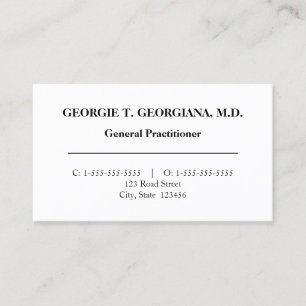 Plain Medical Professional Business Card