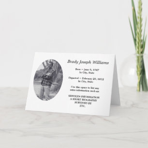plain memoriam card