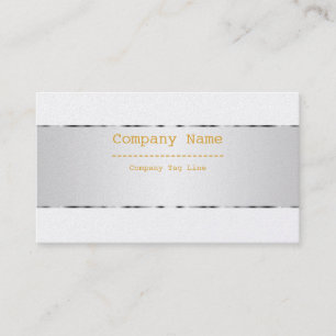 Plain Metallic Gold Design Stainless Steel Look Business Card