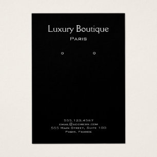 Plain Minimal Black Jewelry Earring Display