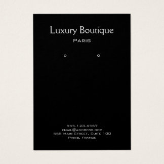 Plain Minimal Black Jewelry Earring Display