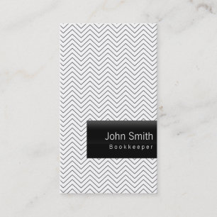 Plain Minimal Chevron Bookkeeper Business Card