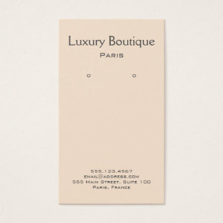 Plain Minimal Cream Jewellery Earring Display